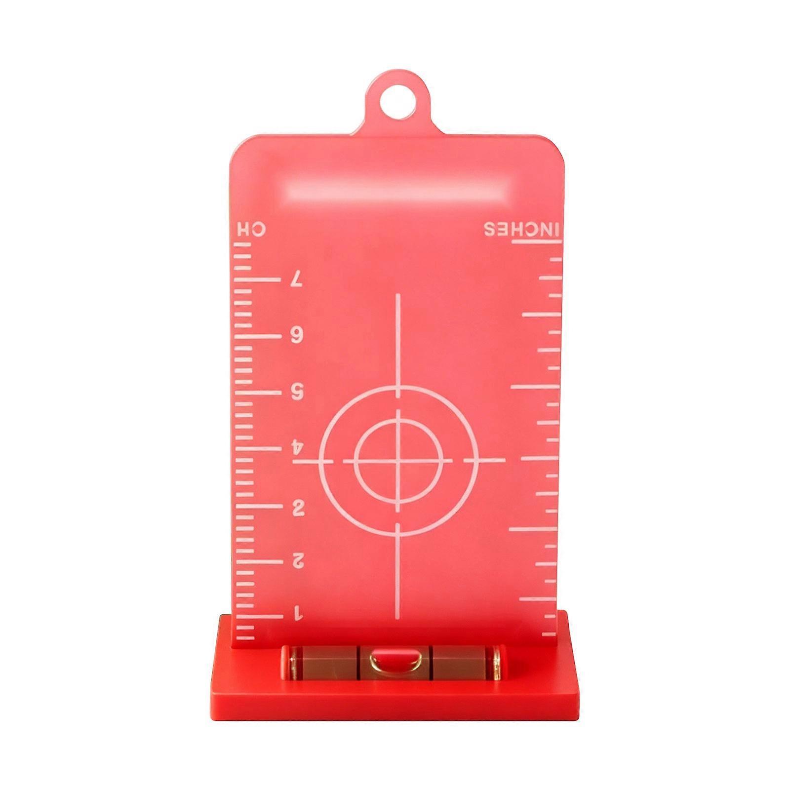 Magnetic Leveling Plate Featuring Central Point & Bubble Level for Ceiling Wallboard Installation Accuracy Work  Red