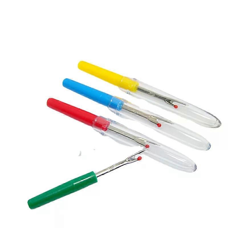 1 Pack = 4Pcs Plastic Handle Craft Thread Cutter Seam Ripper Sewing Tool