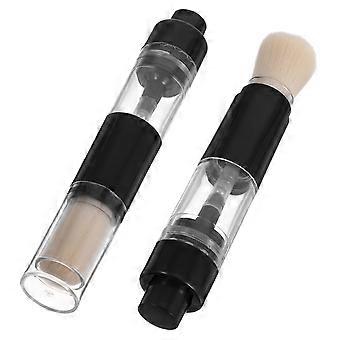 2 stk Portable Powder Brush Refillable Makeup Powder Brush Travel Loose Powder Brush Presset Powder Brush