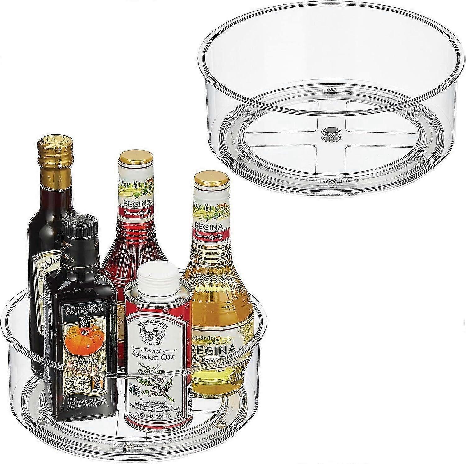 Plastic turntable for kitchen food storage
