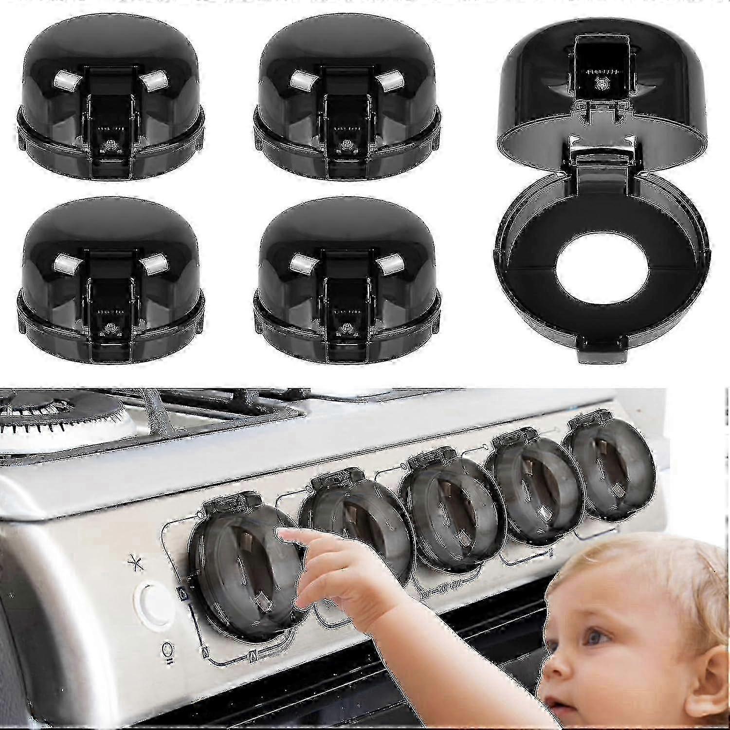 5pcs Childproof Stove Knob Covers Universal