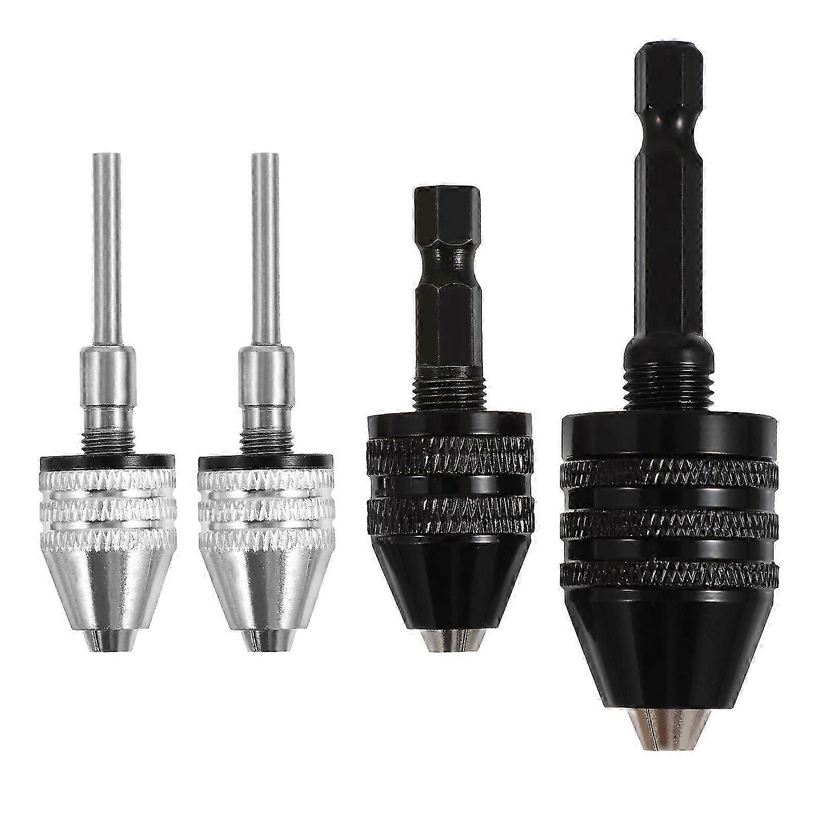 1 Set/4 Pcs Drill Chuck Hex And Round Handle Drill Chuck Quick Change Adapter