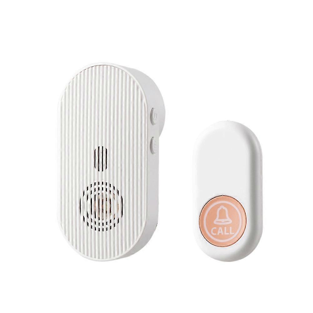 Wireless Doorbell 433 Home One-Button Call Bedside Bell Waterproof Long-Range Call Device compatible withElderly US Plug