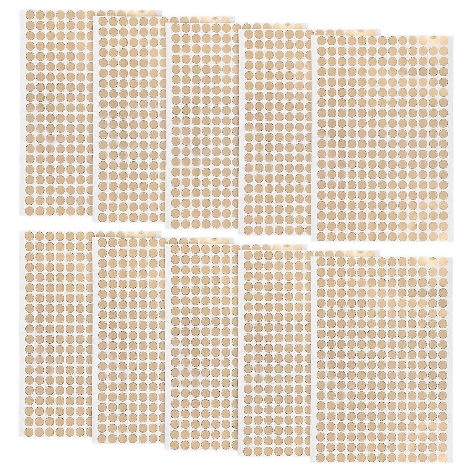 10 Sheets Adhesive Circle Coding Labels Dot Label Stickers Gift Round Dots Stickers