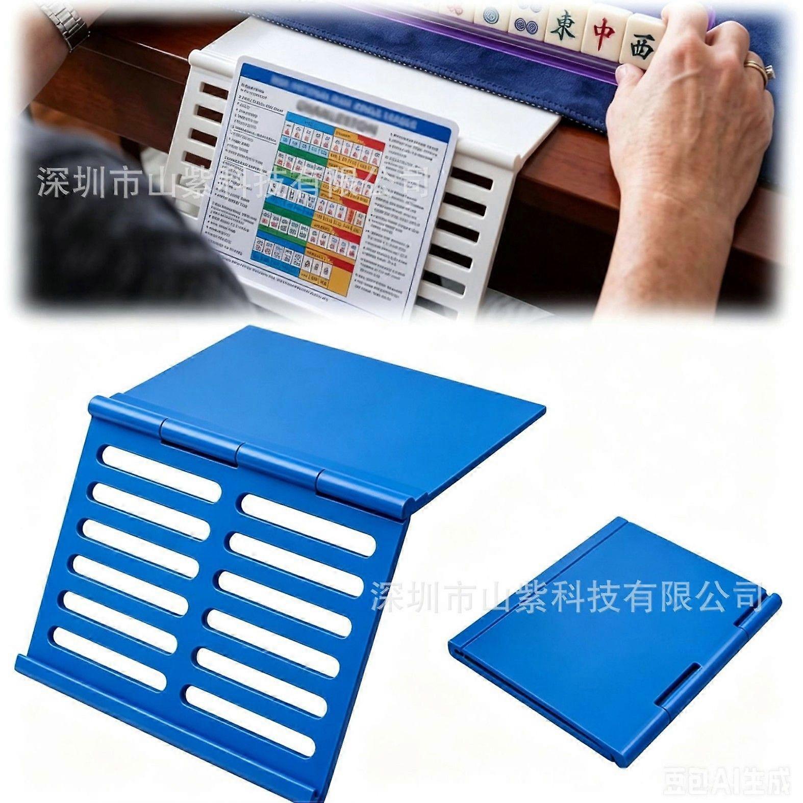 Mahjong tile rack with slip-in base, angled for easy viewing