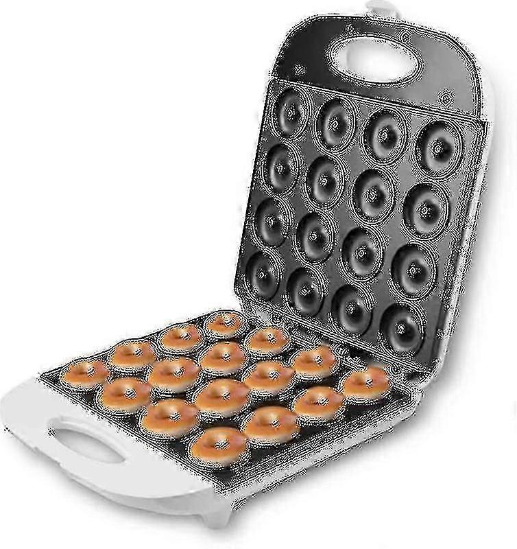 Mini Donut Maker, Pancakes Maker Machine, Double Sided Heating Makes 16 Doughnuts