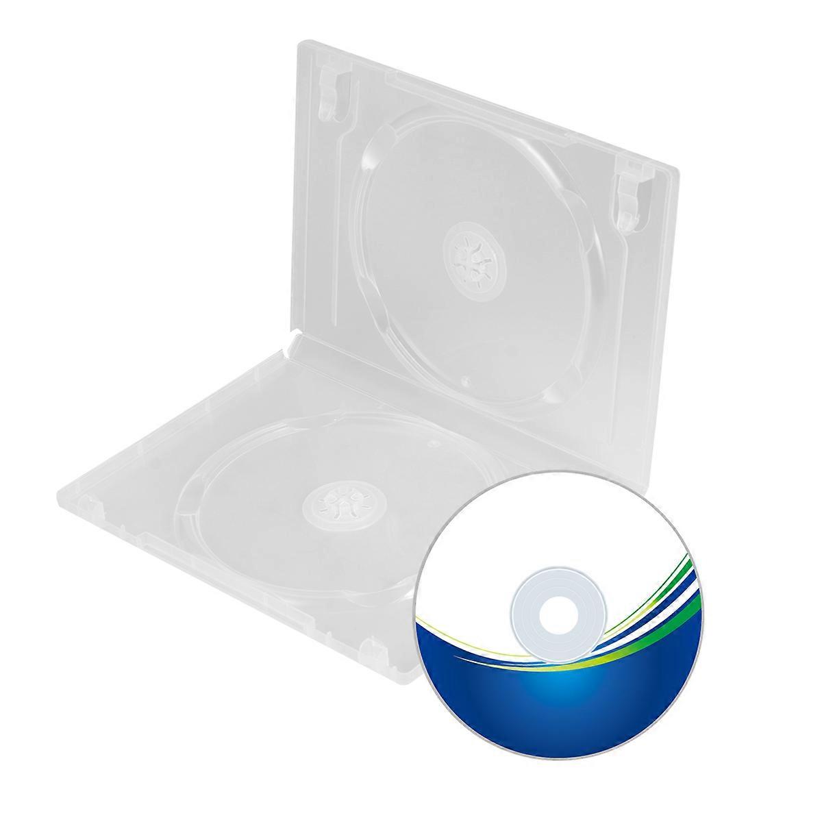 Double Disc Cd Package for Storage Use Transparent 6Pcs Dvd Case