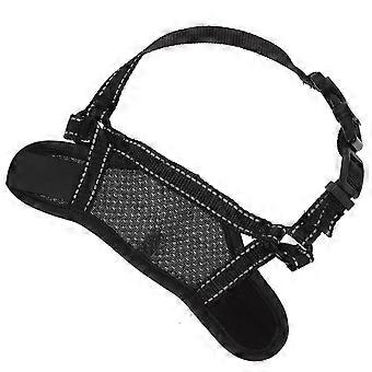 Adjustable Anti-Barking Dog Muzzle for Protection Polyester Black