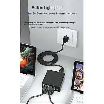 1 Eingang, 2 Ausgänge, 1000 Mbit/s RJ45 Gigabit-Netzwerk-Splitter, Ethernet-Switch für PC und Laptop