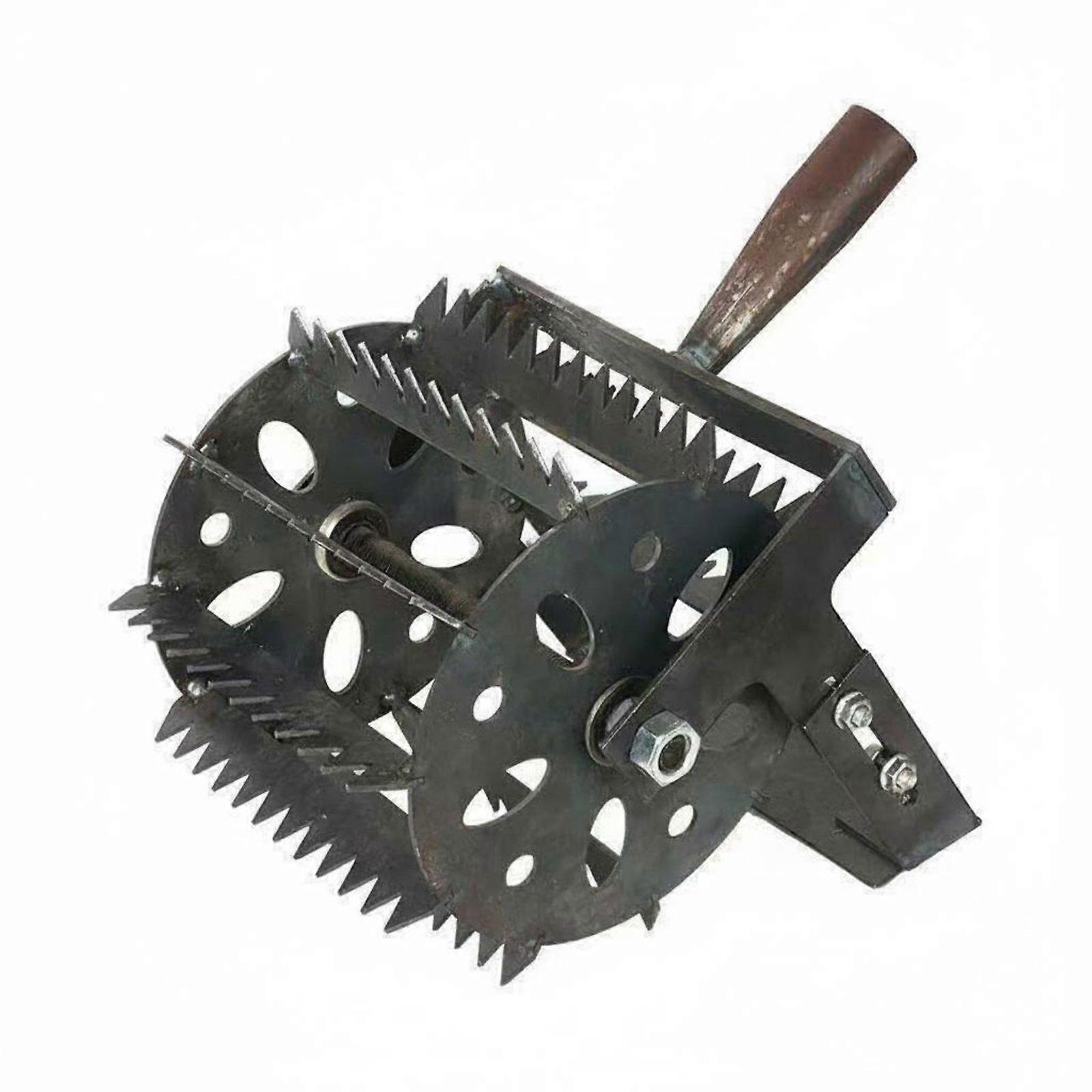 Hand Push Hoe Easy Assembly Push Weeder Labor Saving Rolling Weeding Tool for