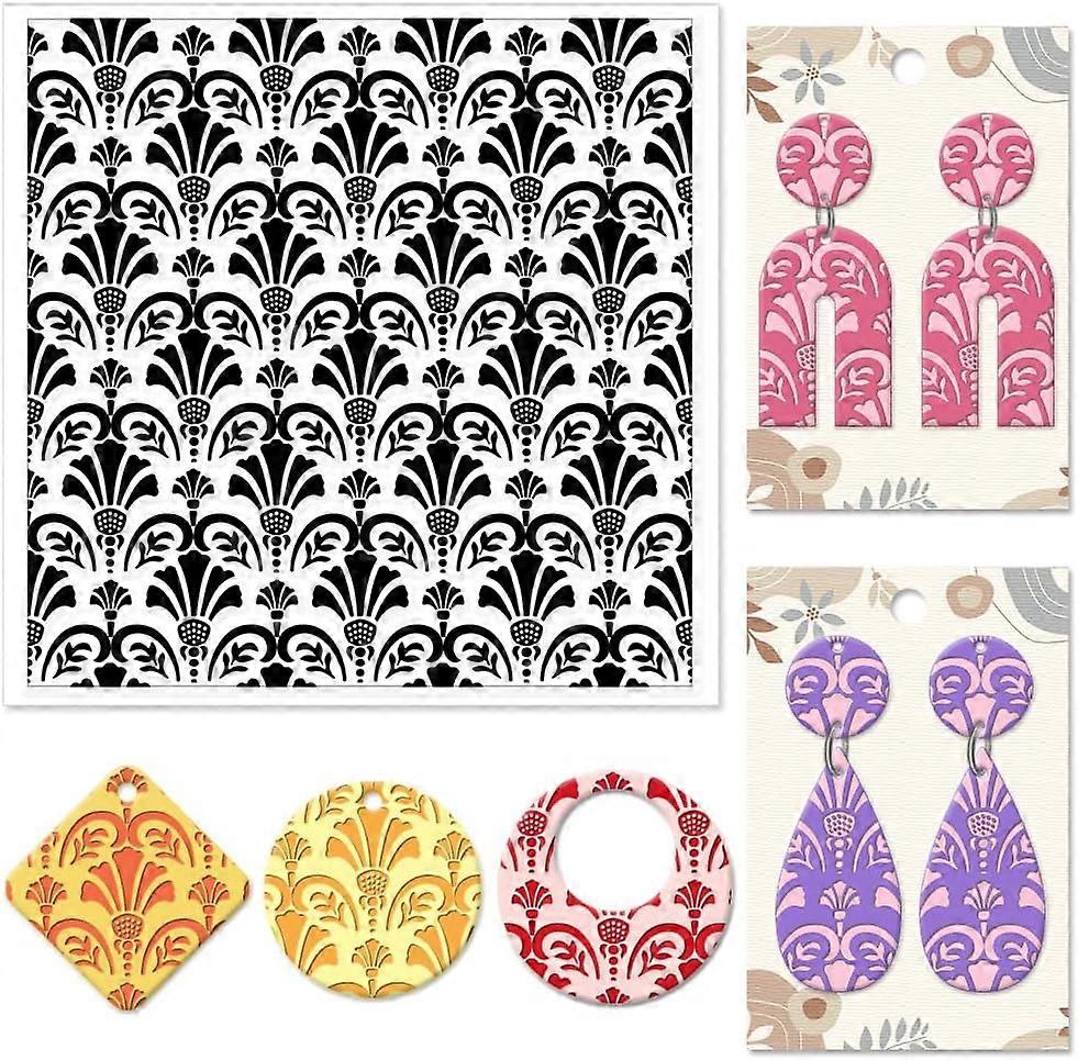 Scottish Thistle Flowers Polymer Clay Texture Sheets Flowers Pattern Silicone Texture Stamp Clay Modeling Pattern Pad Texture