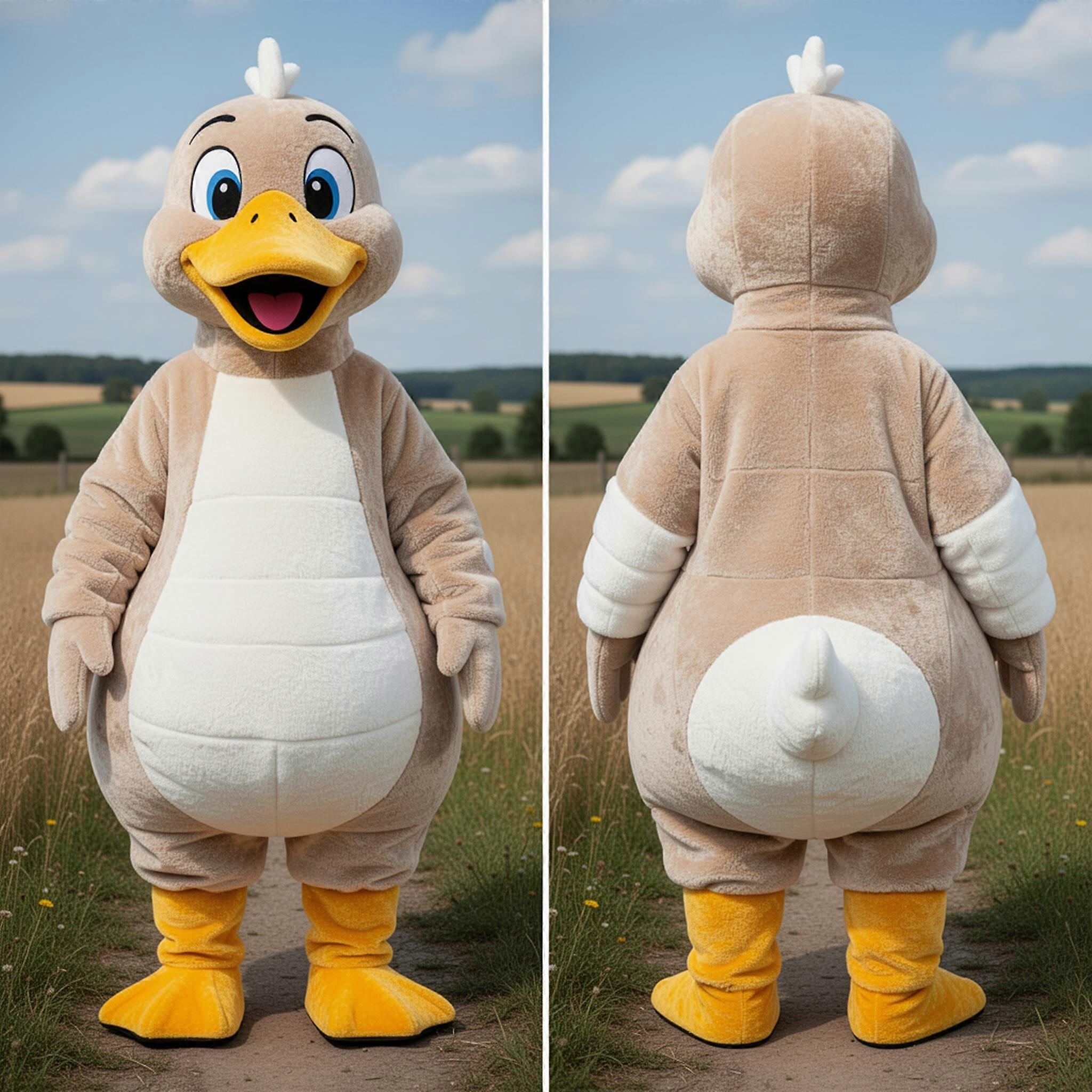 MASTICOT Beige Rounded Goose Mascot
