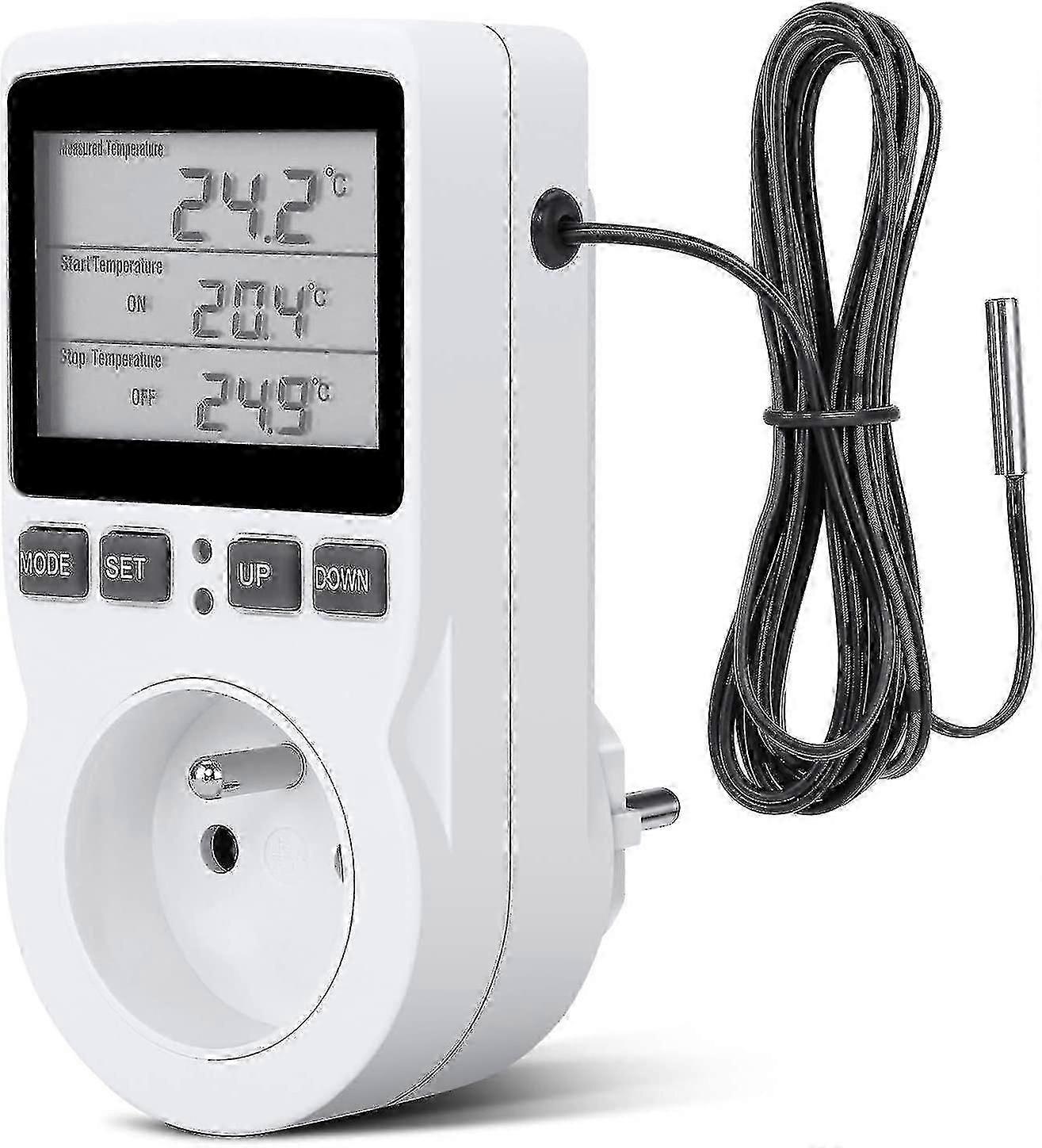 Farm Temperature Controller 230V Digital LCD Heating Cooling Thermostat Socket