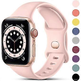 Kompatibel med Apple Watch Band 38mm 40mm 41mm 42mm 44mm 45mm 49mm, Erstatning silikonremmer for iWatch Series 8 7 6 5 4 3 2 1 SE Ultra, 38mm/40mm