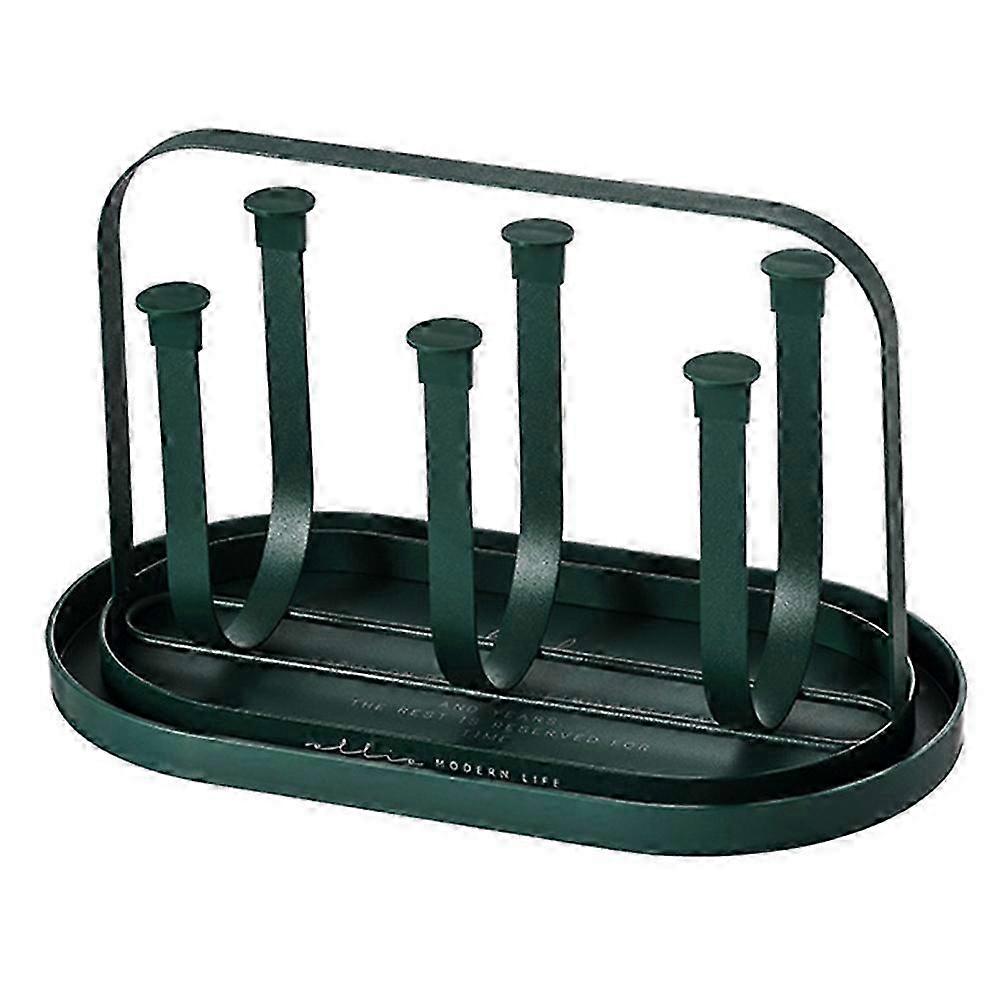 Silicone-Tipped 6-Cup Drying Rack Stable Base