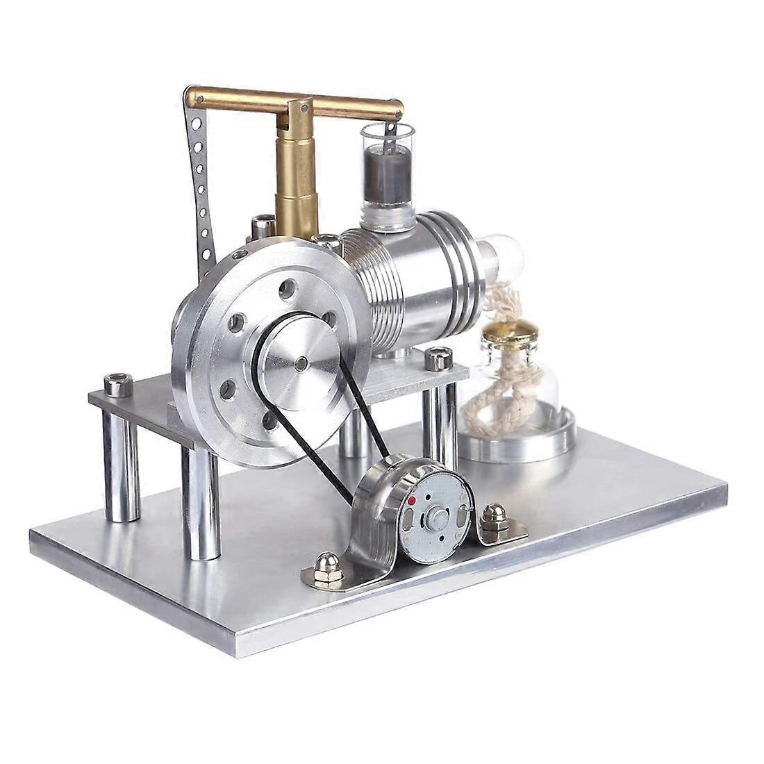 Stirling Engine Model with Visible Thermodynamic Cycle, Desktop Metal Kit for Physics Learning