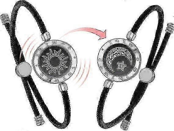 Extended Distance Touch Bracelet Set fits Couples Vibration and Light Bluetooth Pairing