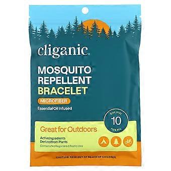 2 x Cliganic, Mosquito Repellent Bracelet, One Size Fits All, 10 Bracelets