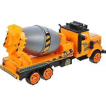 Orange Simulation Inertia Mixer Truck Toy for Kids 3Pcs Toy Set