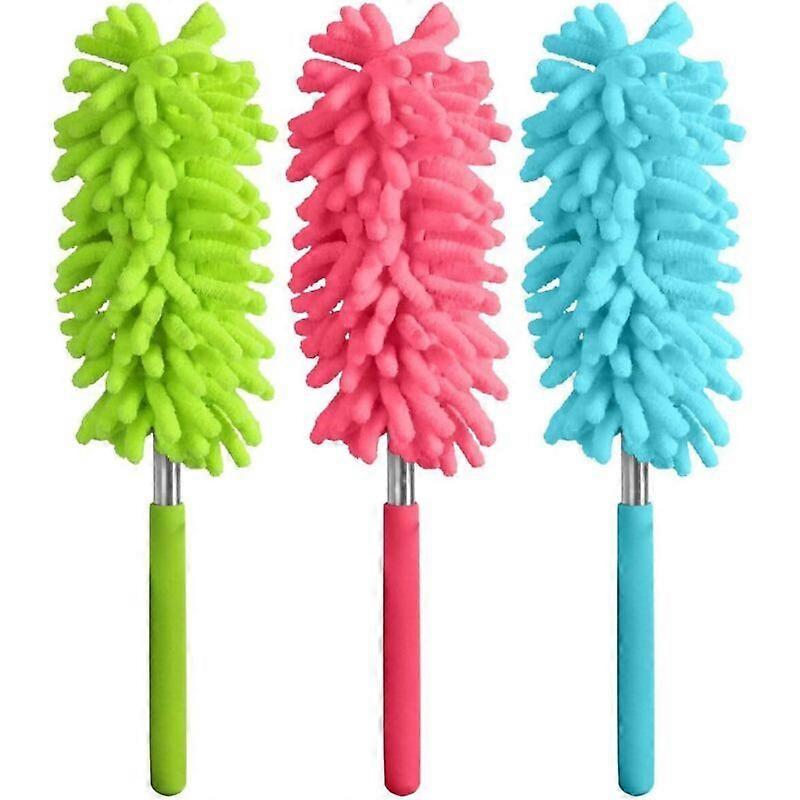 Telescopic duster for dusting, microfiber duster, 27 to 76 cm