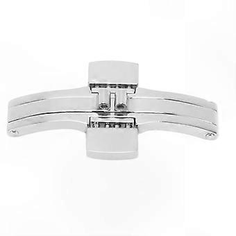 Roestvrij Stalen Horloge Sluiting Vervangende Gesp voor 2.53mm Banden Deployment Sluiting 2.5x14.5mm Zilverkleurige Snap Sluiting