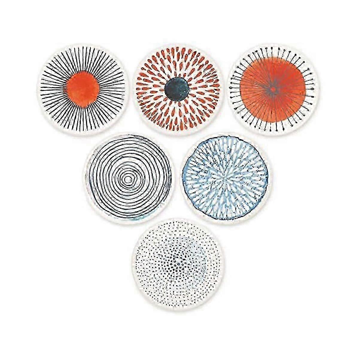 Round Ceramic Coasters With Cork Base