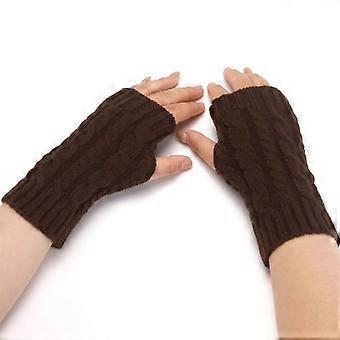 Fingerless Gloves, Wrist Warmers Gloves Knit Arm Warmers,Women Girls Comfortable Wrist Gloves Arm Gloves Mitten Knit Crochet Ladies(2 pairs)