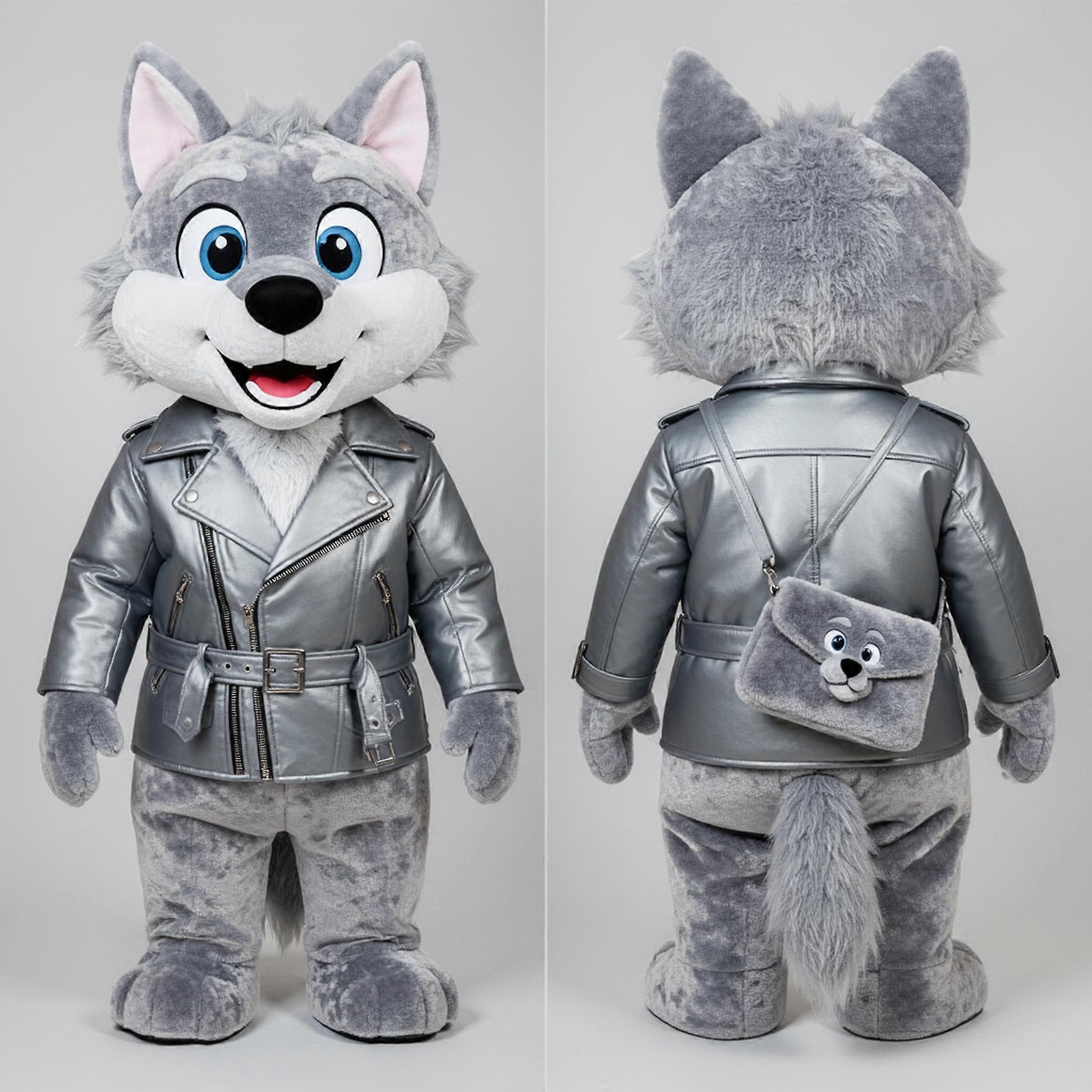 MASTICOT Silver Velvety Say Wolf Mascot