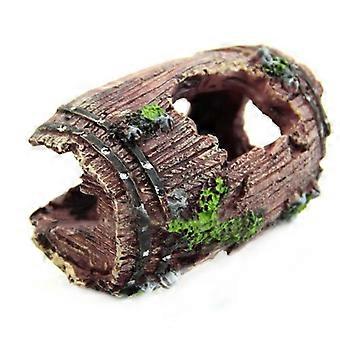 Aquarium Fish Tank Artificial Resin Barrel Caves Ornament Furnishing Landscaping Decoration