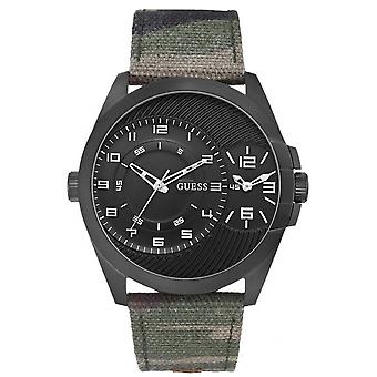Guess alpha horloge voor mannen analoge Quartz met nylon armband W0505G1