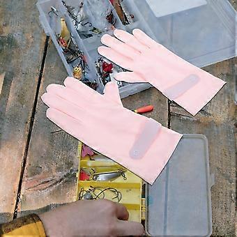Pink Chinlon Bike Gloves for Comfortable Outdoor Riding 1Pair