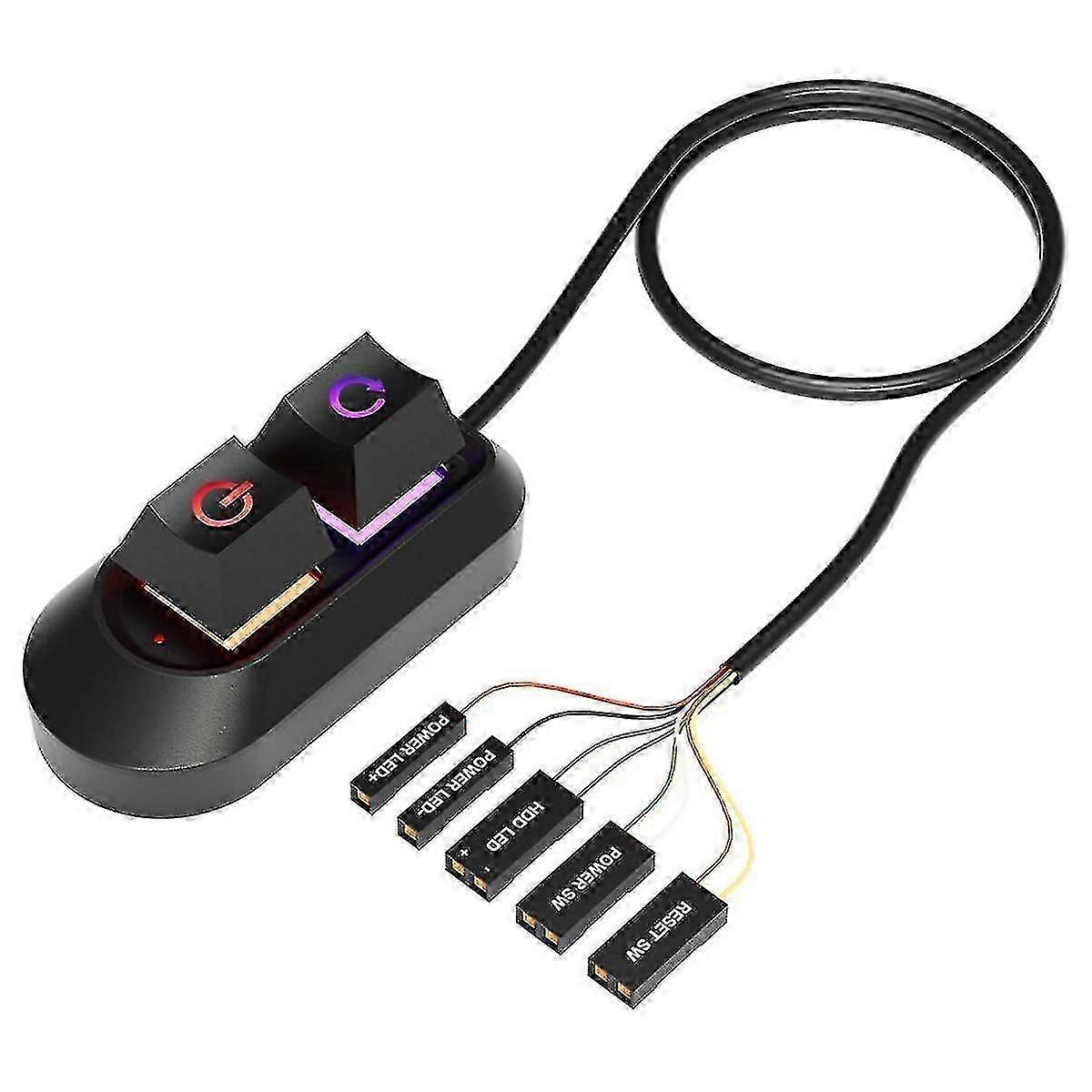 Desktop Computer Switch Button Extension Cable PC Power Button Mechanical Switch Style A QAZ
