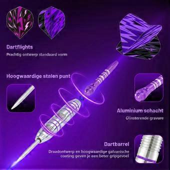 Professionele darts set 22g met flights en shafts