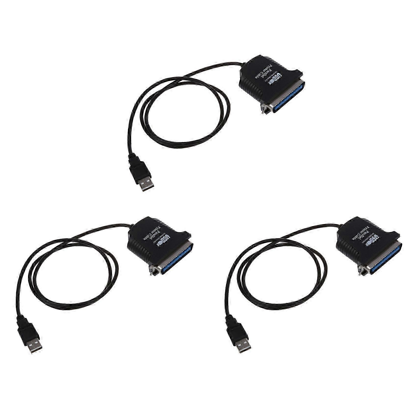 3X Adapter USB to Parallel 36 Pin Centronics Printer Cable