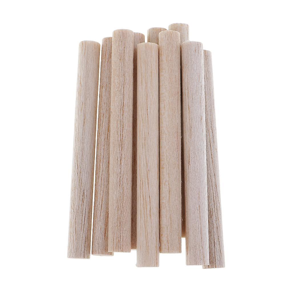 Balsa Ahşap Bitmemiş Ahşap Yuvarlak Çubuk Dübel Çubuk DIY Craft 10 Adet 100mm