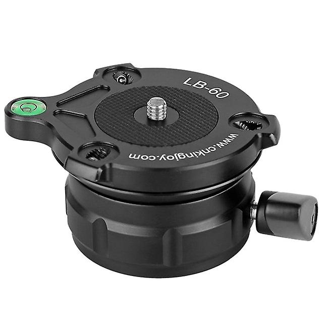 Lb-60 Tripod Head Leveling Base Level Horizontal Adjustment Platform Speedy Adjustable For All Tripods With 1/4 Thread
