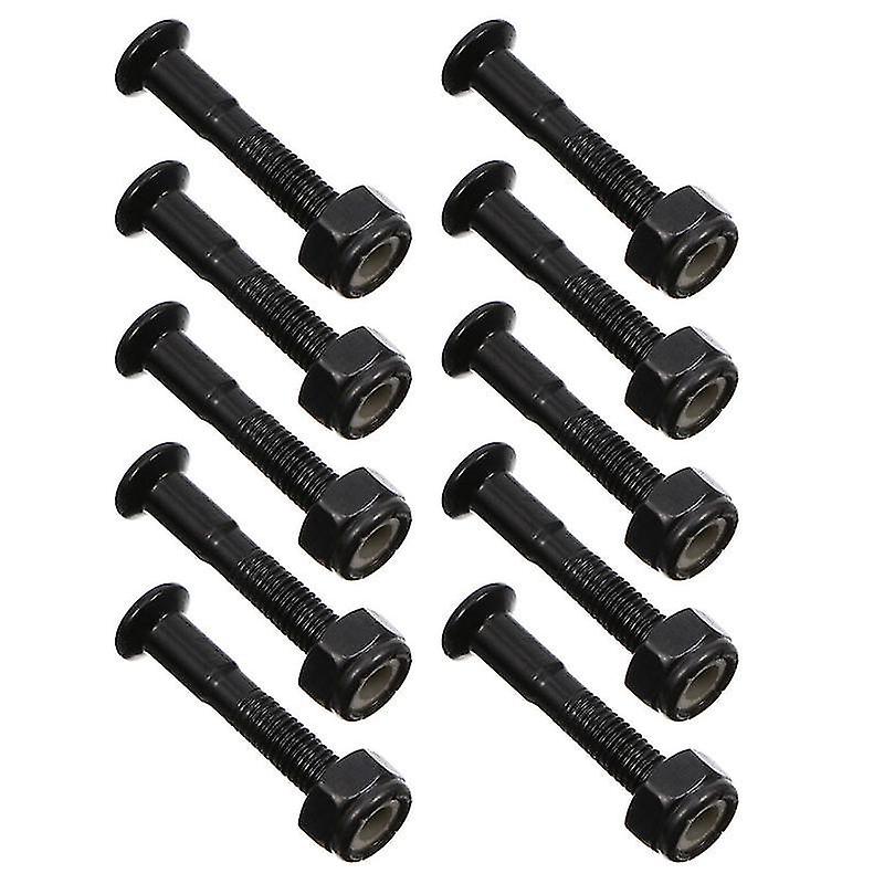 2.5X1 Cm Black Wire Caps & Nuts 40 Sets Skateboard Mounting Hardwares Screws Bolts Skateboard Access