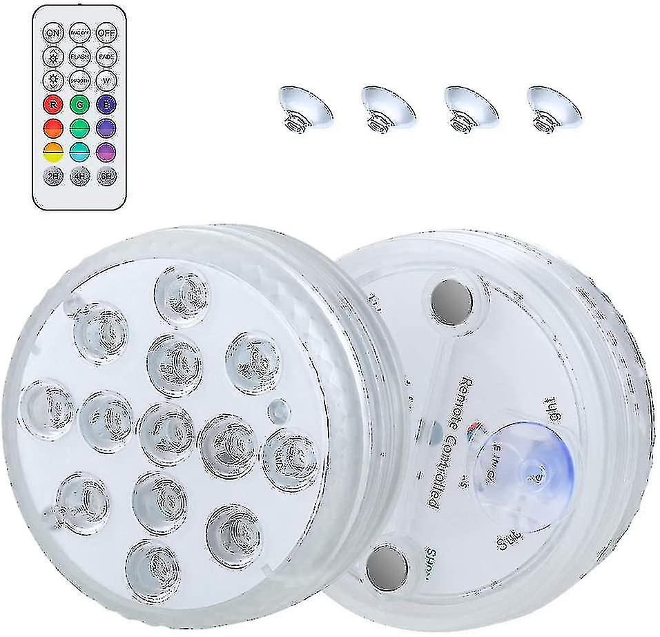 2pcs Pool Lighting Underwater Led Light Waterproof Multi-colored Lighting For Garden