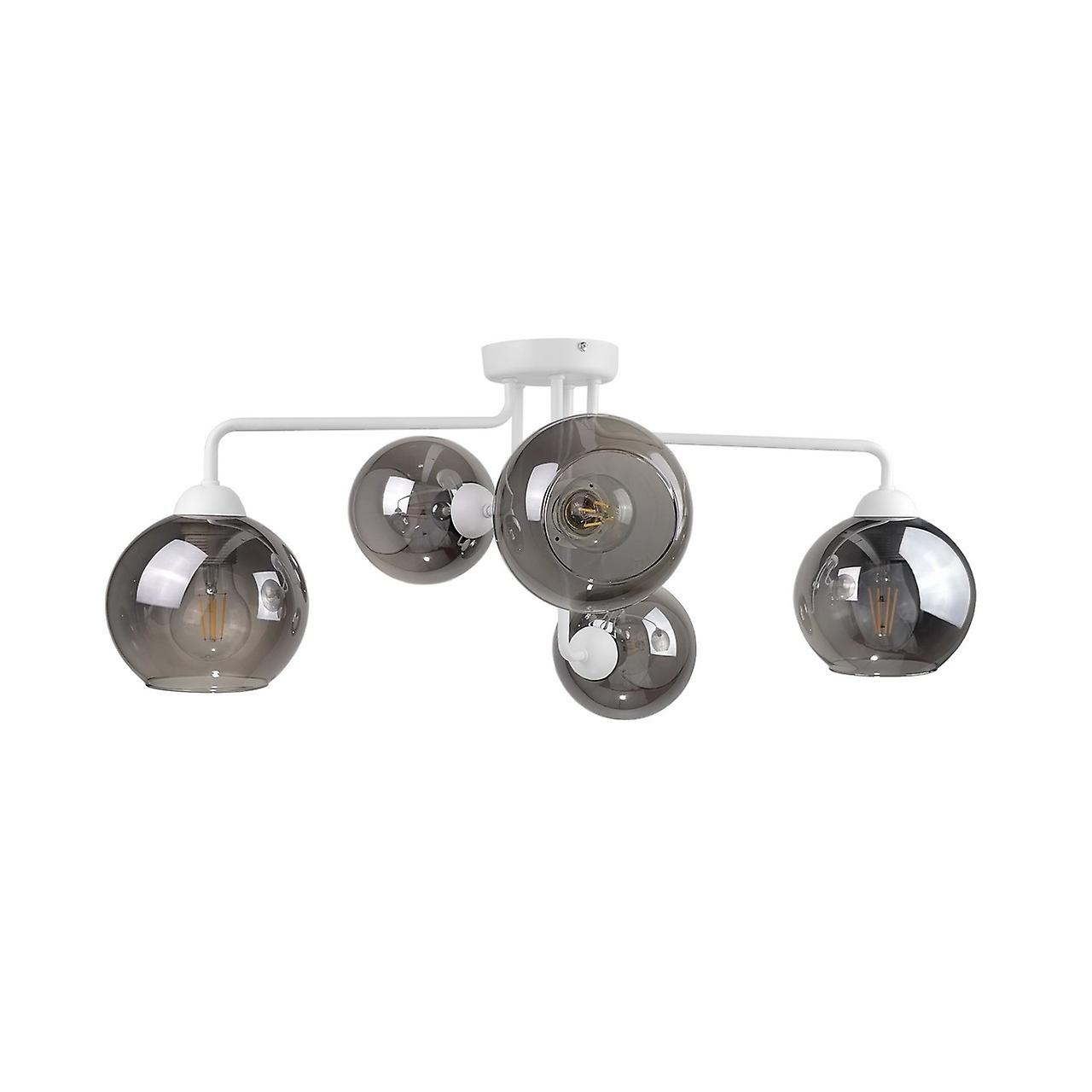 Keter Cosmo Multi Arm Semi Flush Ceiling Light White, 70cm, 5x E27