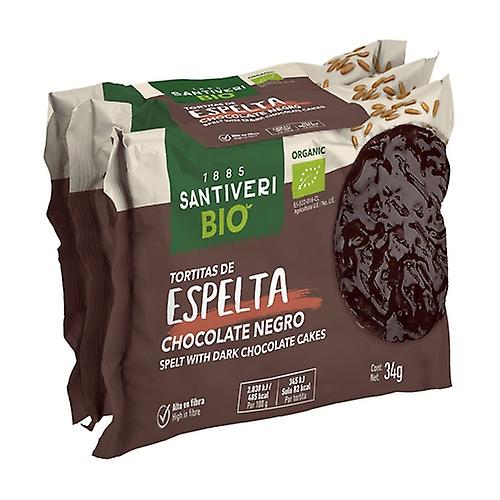 Bio black choco spelled pancakes 3 units of 34g
