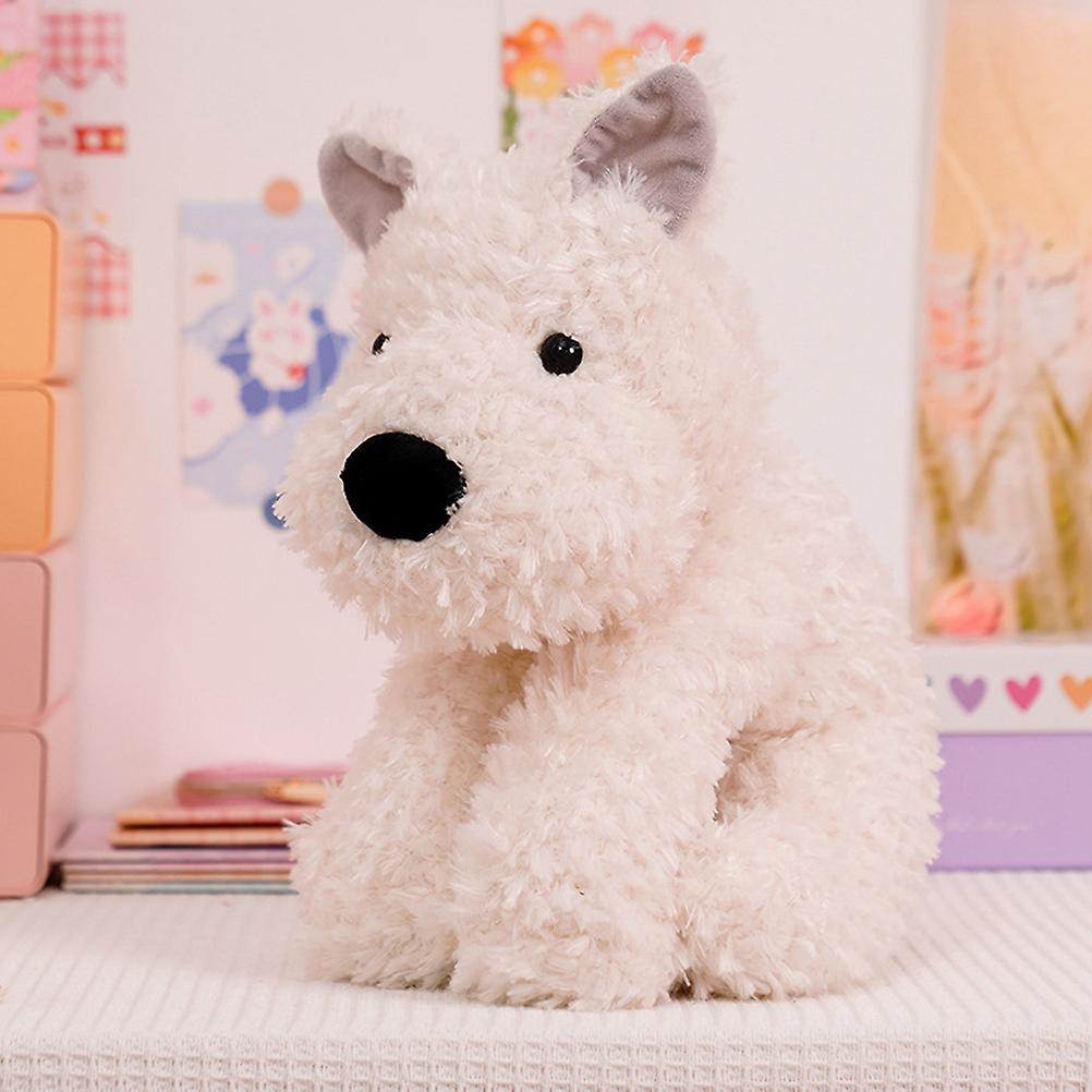 1pc Highland White Terrier Plushie Soft Puppy Plush Toy Stuffed Lifelike Animals