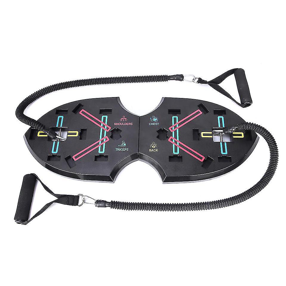 Upgraded Push Up Board: Multi-functional Push Up Bar With Resistance Bands, Portable Home Gym, Strength Training Equipment, Push Up Handles For Perfec