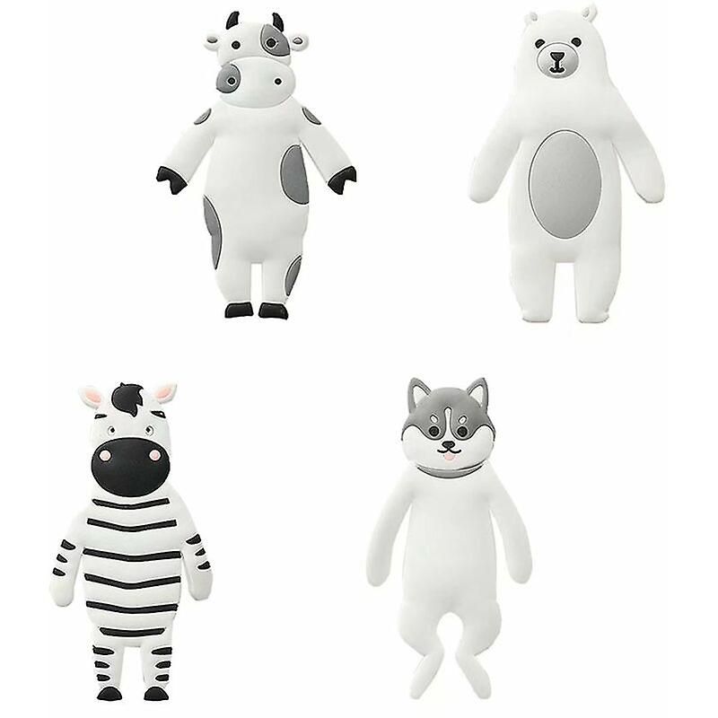 Soft Glue Foldable Seamless Hooks Kitchen Multifunctional Storage Racks Creative Cartoon Animal Shape Hooks 4