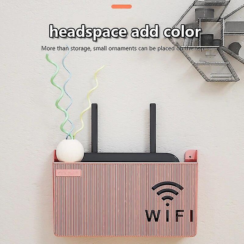 Trådlös Wifi Router Hylla Förvaringslåda Vägghängande Abs Plast ...