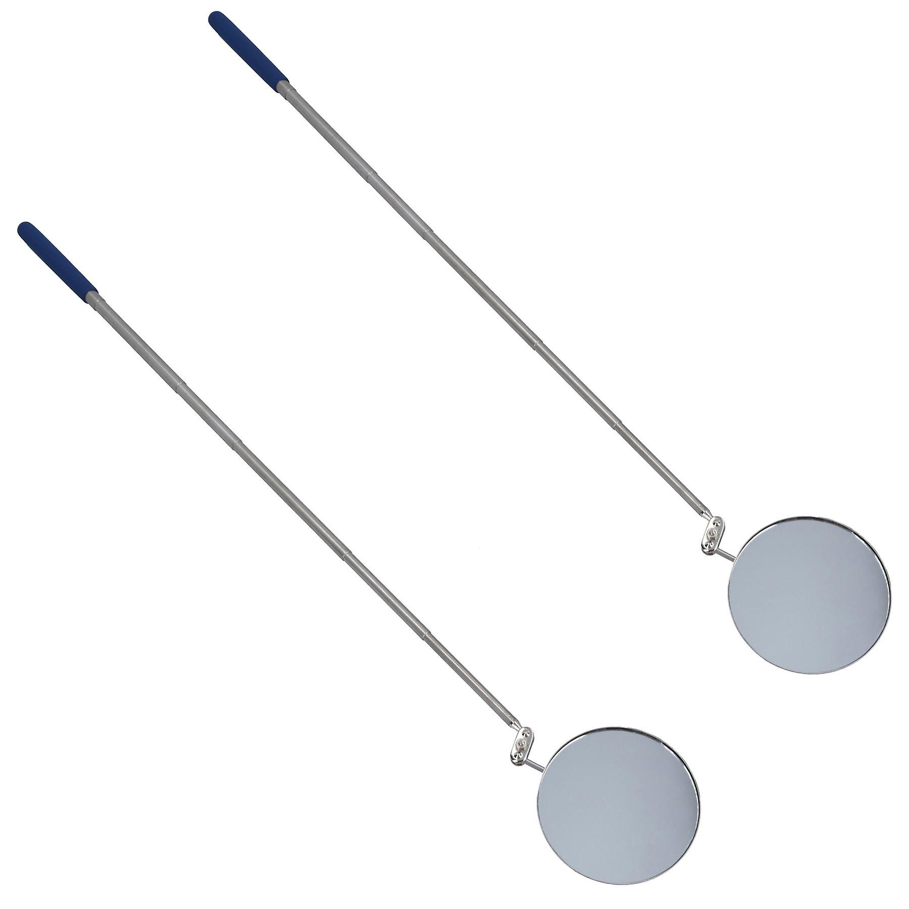 Telescopic Inspection Round Circular Mirror 85mm Extends 280 – 880mm 2pc