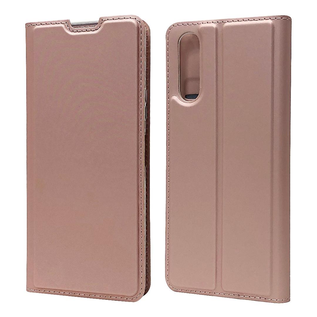 Magnetic Adsorption Stand Leather Card Holder Case for Sony Xperia 10 II