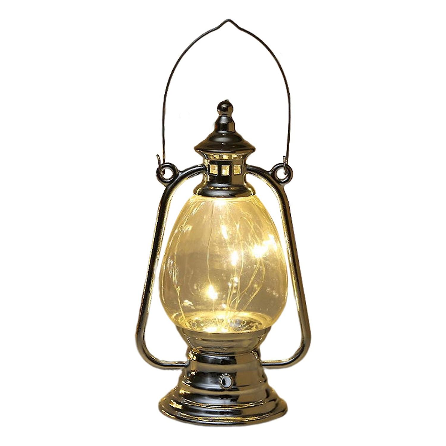 LED Lantern Battery Operated Warm Light Power Saving Waterproof with Handle Nostalgic Atmosphere Hig