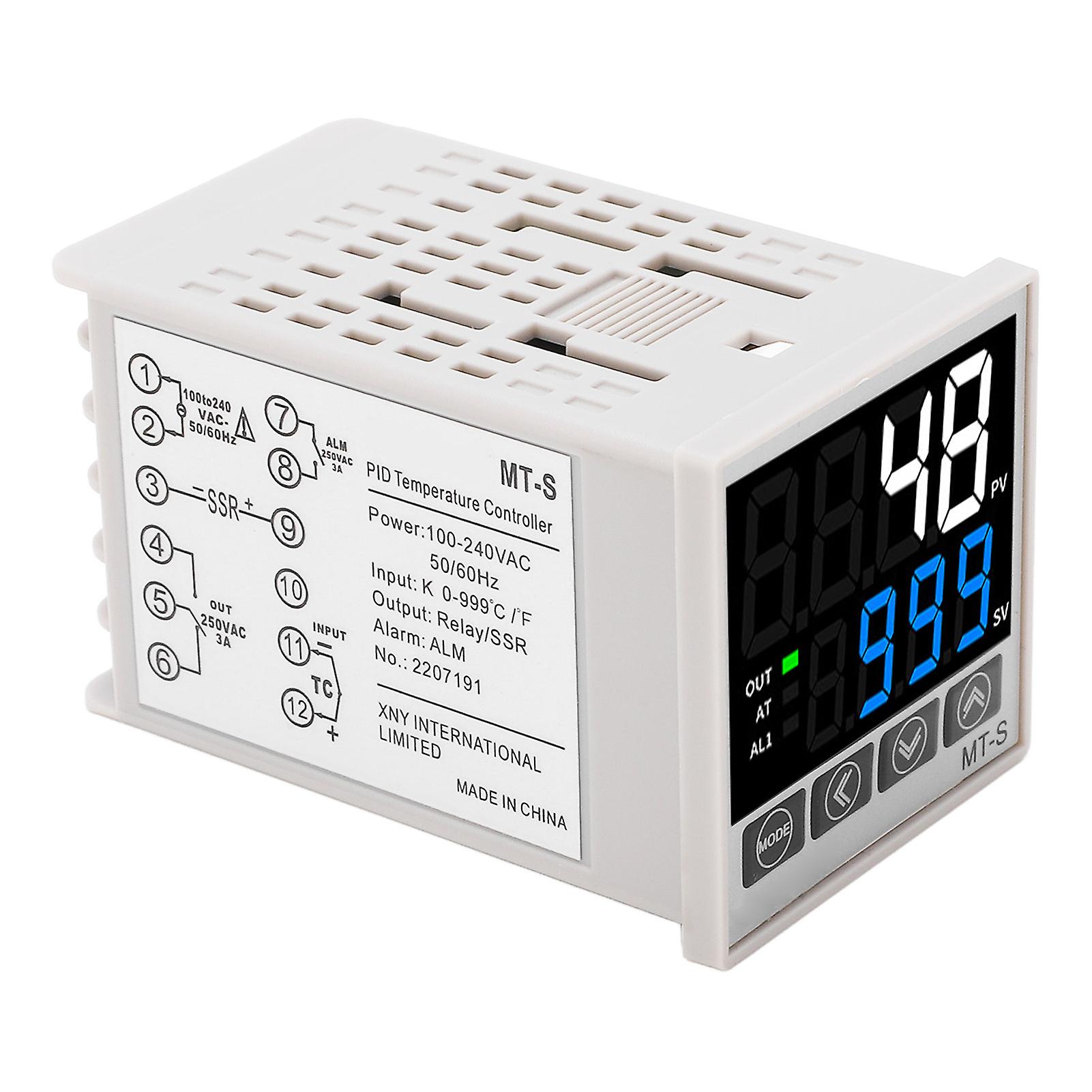 PID Temperature Controller Kit Intelligent Digital Display Automatic Temperature Control Instrument AC100‑240V 48 X 48mm 