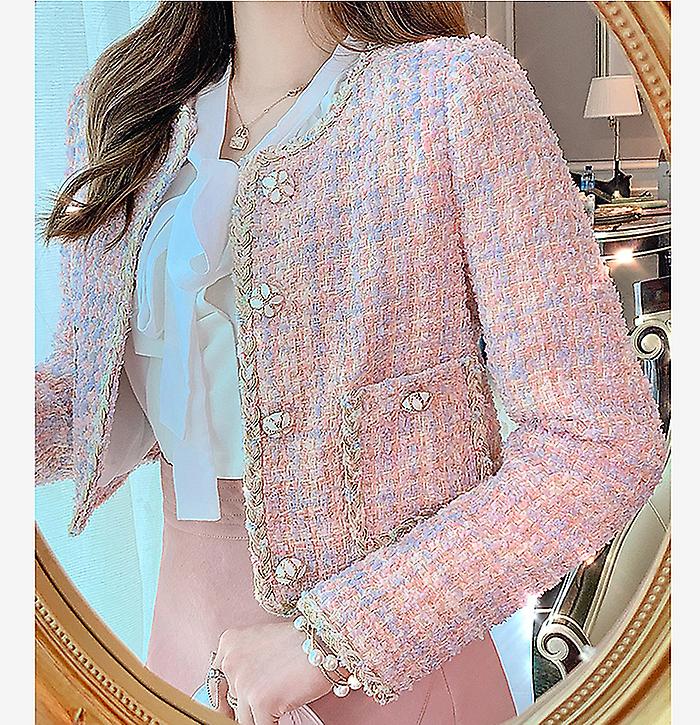Fragrant Style Temperament  All-match Long-sleeved Short Jacket