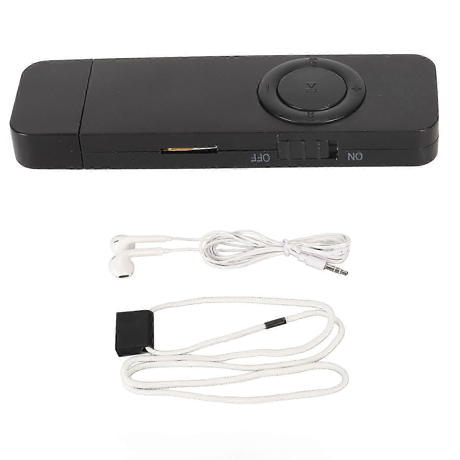 MP3 Player 8GB Memory 64GB Expandable USB Flash Drive Type Support OTG HiFi Lossless Sound Slim Portable Music Player Black